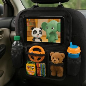 Backseat Car Organizer with Tablet Holder for Kids Travel Entertainment