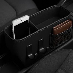 Car Seat Gap Filler with Built in Storage Hooks and Pockets